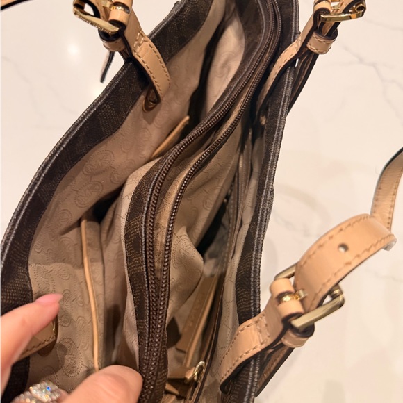 Michael Kors Dark Brown and Tan Tote Bag - Picture 3 of 3